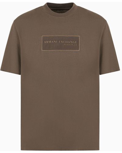 Armani Exchange Relaxed Fit T-shirts - Brown