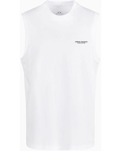 Armani Exchange Camisetas De Tirantes - Blanco