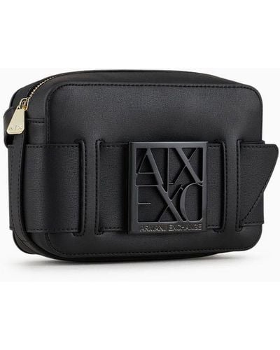 Armani Exchange Camera Case With Adjustable Shoulder Strap - Black