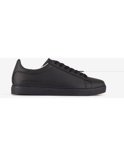Armani Exchange Leather Sneakers - Black