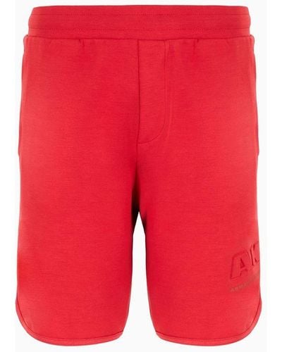Armani Exchange Cotton Jersey Shorts - Red