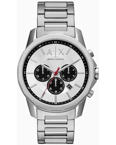 Armani Exchange Reloj Cronógrafo En Acero Inoxidable - Blanco