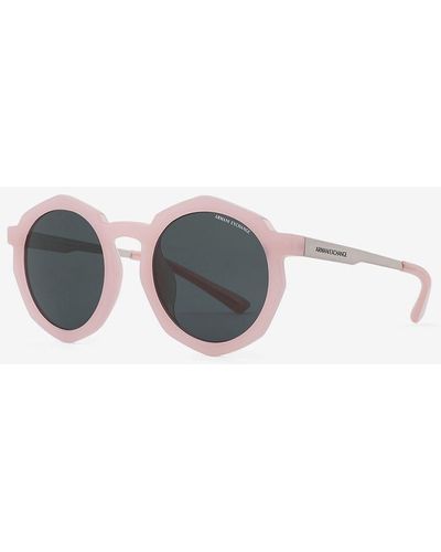 Armani Exchange Round Sunglasses - White
