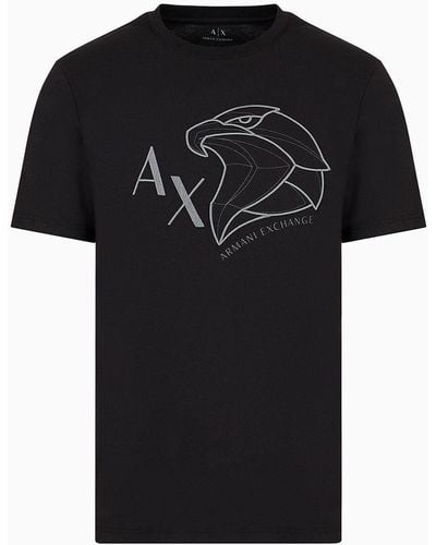 Armani Exchange T-shirt Regular Fit In Cotone - Nero