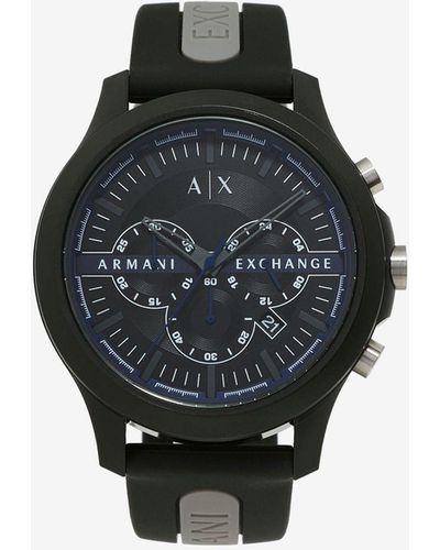 Armani Exchange Relojes Con Correa De Goma - Negro
