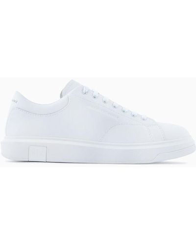 Armani Exchange Action Leather Sneakers - White
