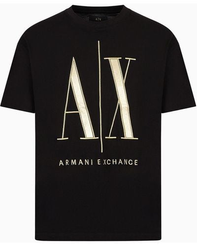 Armani Exchange Regular Fit T-shirts - Black