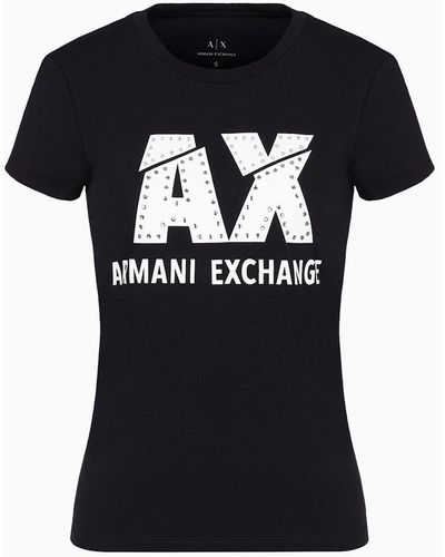 Armani Exchange Stretch Cotton Jersey Slim Fit T-shirt - Black