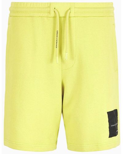 Armani Exchange Asv Organic Cotton Shorts - Yellow
