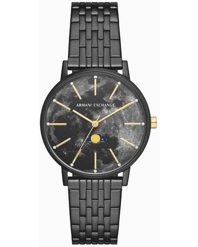 Armani Exchange Uhrenstahlarmbänder - Schwarz