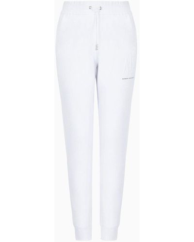 Armani Exchange Pantaloni sportivi in felpa di cotone - Bianco