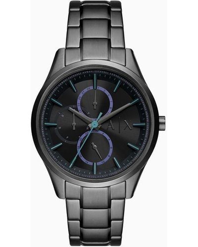 Armani Exchange Reloj Multifunción Negro De Acero Inoxidable