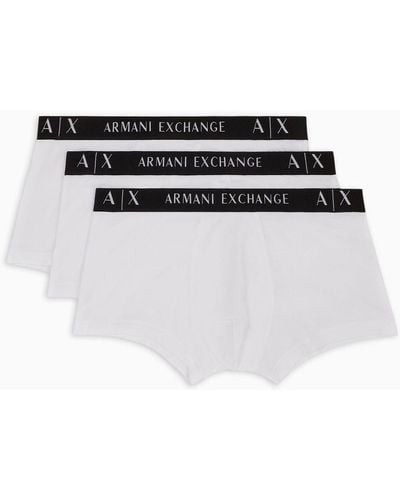 Armani Exchange Pack Of 3 Boxers - White
