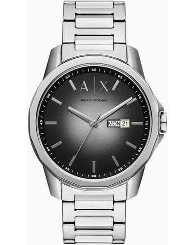Armani Exchange Steel Strap Watches - Metallic