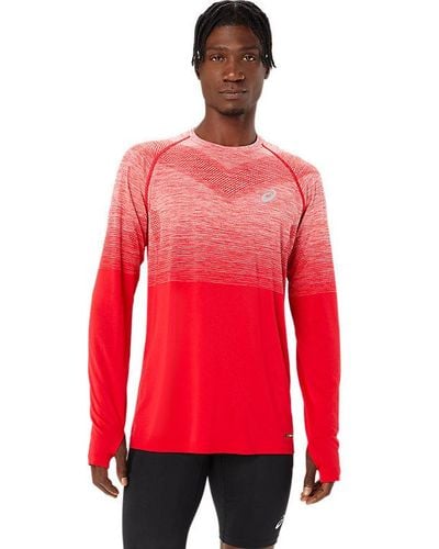 Asics Seamless Ls Top - Red