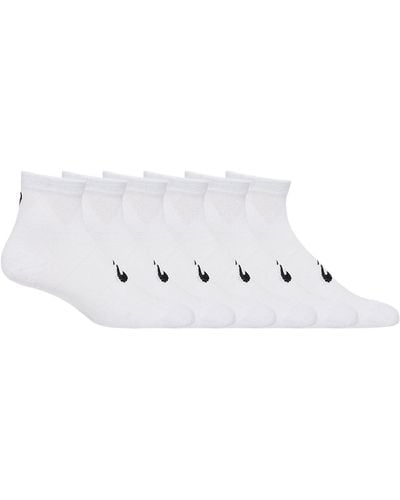 Asics Quarter Running Socks - White