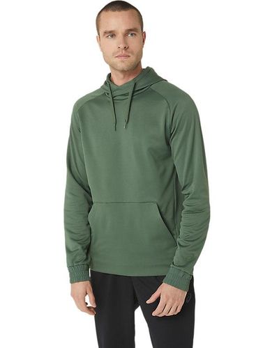 Asics Brushed fleece pullover hoodie - Vert