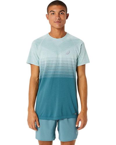 Asics Seamless ss top - Bleu