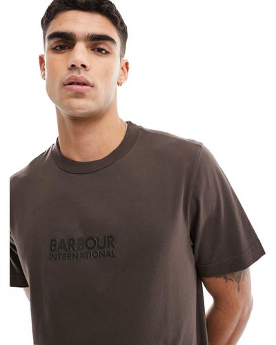 Barbour Shadow - t-shirt con logo - Marrone