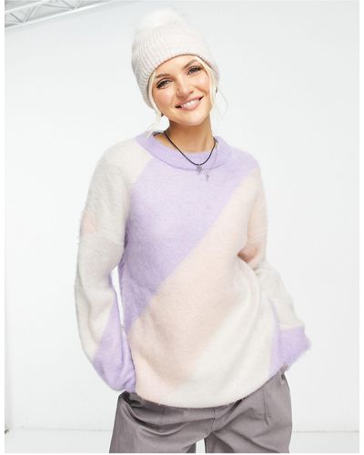 Monki Oversized Fluffy Sweater - White
