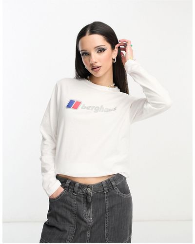 Berghaus Boyfriend Fit T-shirt With Large Classic Logo - White