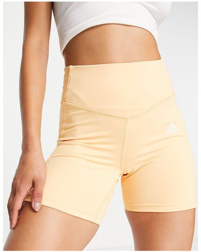 adidas Pearl Trefoil Loose Fit Shorts - Orange