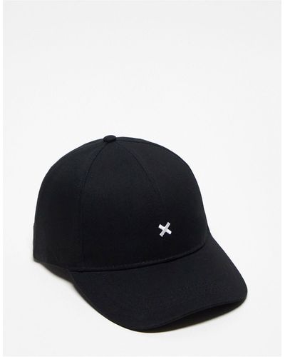 Collusion Unisex - cappellino nero con logo - Blu