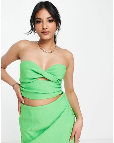 ASOS Co-ord Structured Bandeau Top - Green