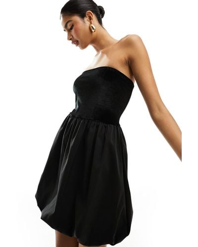 Miss Selfridge Puff Ball Dress - Black