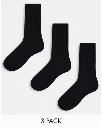 Weekday Noah 3-pack Socks - Black