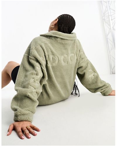 ASOS Asos design curve – weekend collective – teddy-sweatshirt - Grün