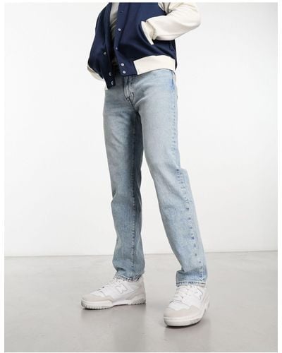 Abercrombie & Fitch 90s Straight Fit Distressed Jeans - Blue