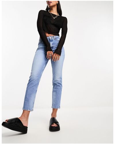 River Island Smalle Mom Jeans - Wit
