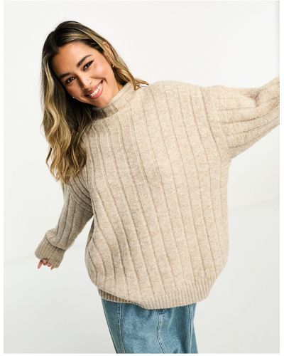 ASOS Chunky Oversized Sweater - Natural