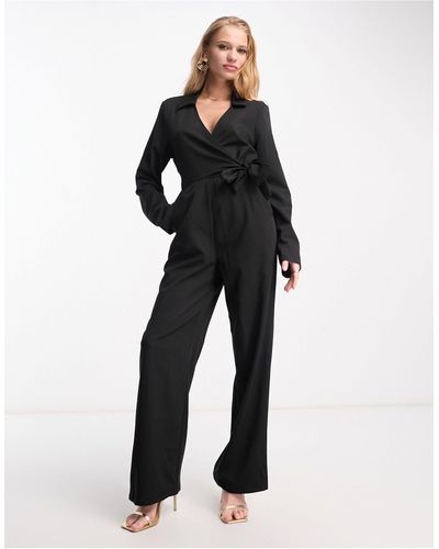 NA-KD X Stephsa Jumpsuit With Tie Waist - White