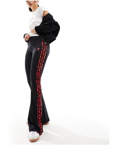 adidas Originals 'Leopard Luxe' leggings in black with leopard
