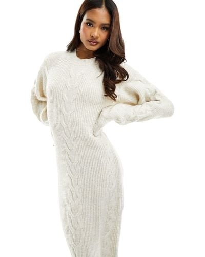 River Island Midi Sweater Dress - White