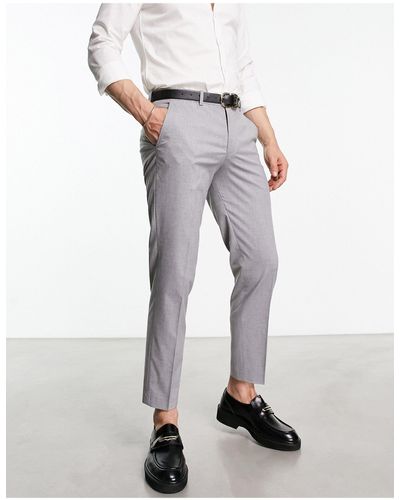 SELECTED Slim Fit Smart Trousers - Grey