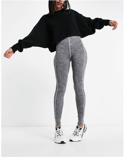 ASOS Heather legging With Contrast Stitch - Gray