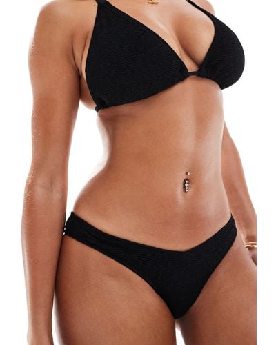 Ivory Rose Fuller Bust Mix & Match Hipster Bikini Bottom - Black