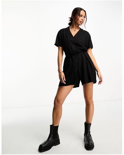 French Connection Revere Playsuit - Black