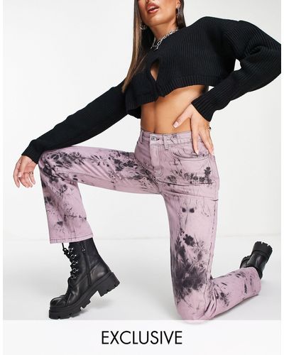 AsYou Extra Lange Jeans Met Rechte Pijpen - Roze