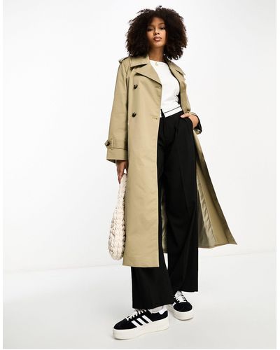 Mango – langer oversize-trenchcoat - Natur