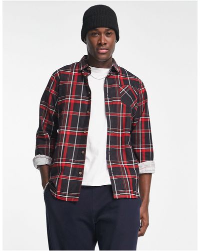 Brave Soul Cotton Check Shirt - Red