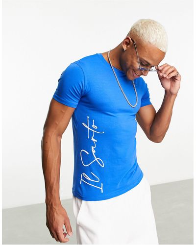 Il Sarto T-shirt Met Logoprint - Blauw