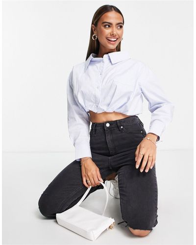 Urban Revivo Cropped Overhemd - Wit