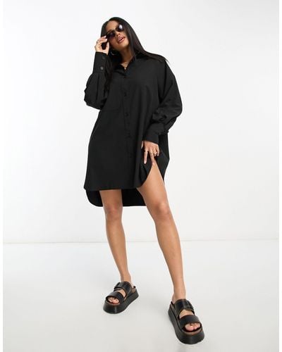 Threadbare Sheila Mini Shirt Dress - Black