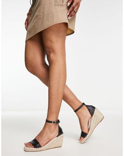 Truffle Collection Espadrille Wedges - Natural
