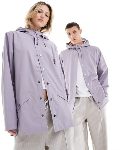 Rains 12010 Unisex Waterproof Short Jacket - Purple