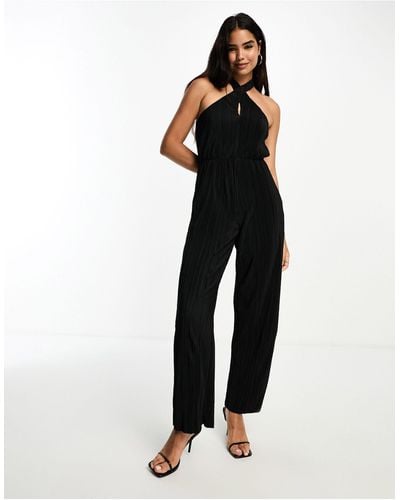 Vero Moda – plissierter jumpsuit - Schwarz